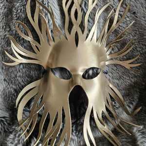 Masque en cuir à tannage végétal Yggdrasil l'arbre de vie